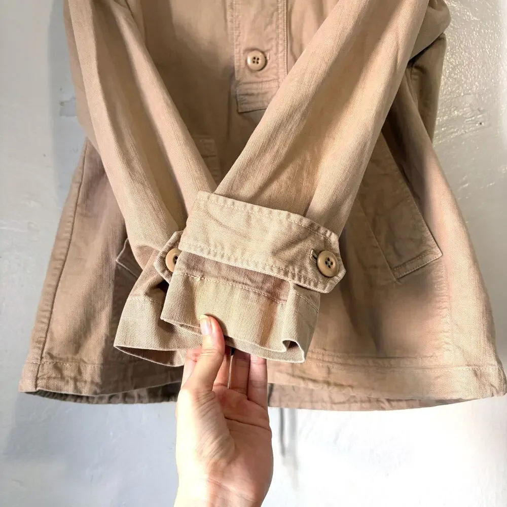J.CREW Archive Heritage Silhouette Issued Military Anorak Hooded Jacket Size XS